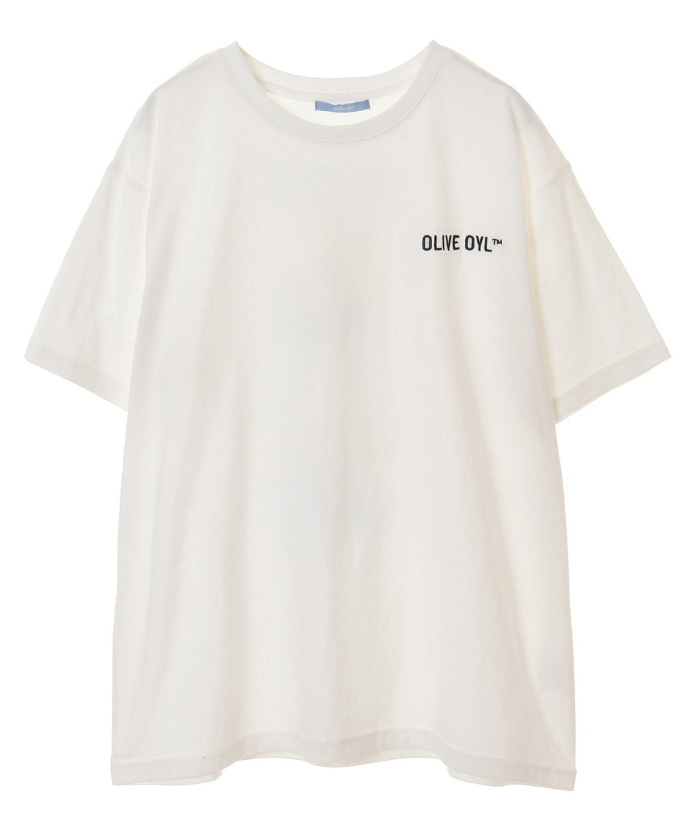 リサイクルコットン　OLIVEグラフィックTシャツ 詳細画像 WHITE 1