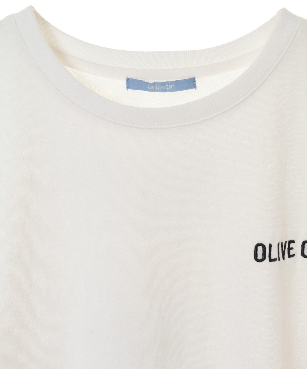 リサイクルコットン　OLIVEグラフィックTシャツ 詳細画像 WHITE 3