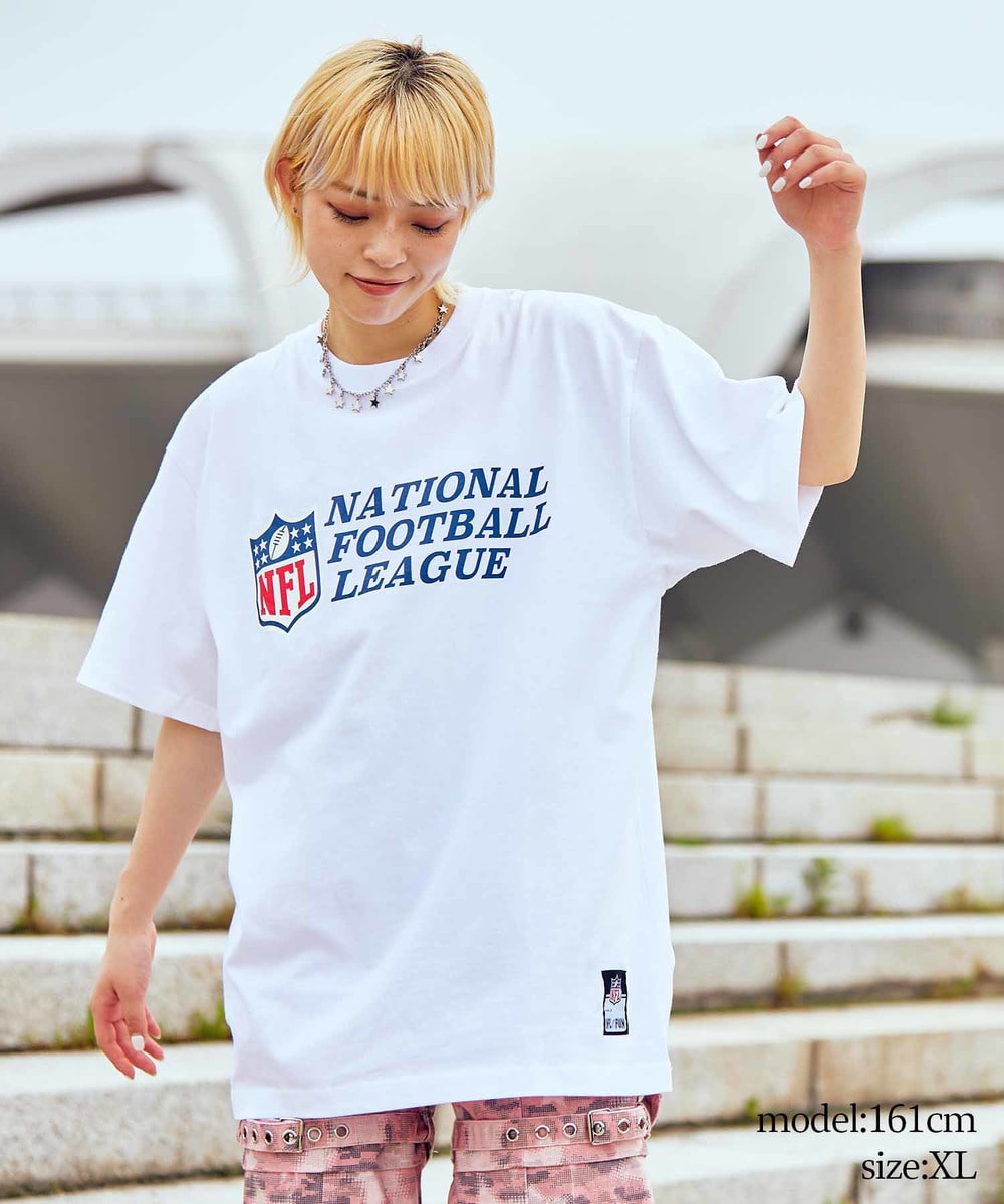 NFL プリントTシャツ　NFLシールド（NATIONAL FOOTBALL LEAGUE 文字付） 詳細画像 WHITE 8