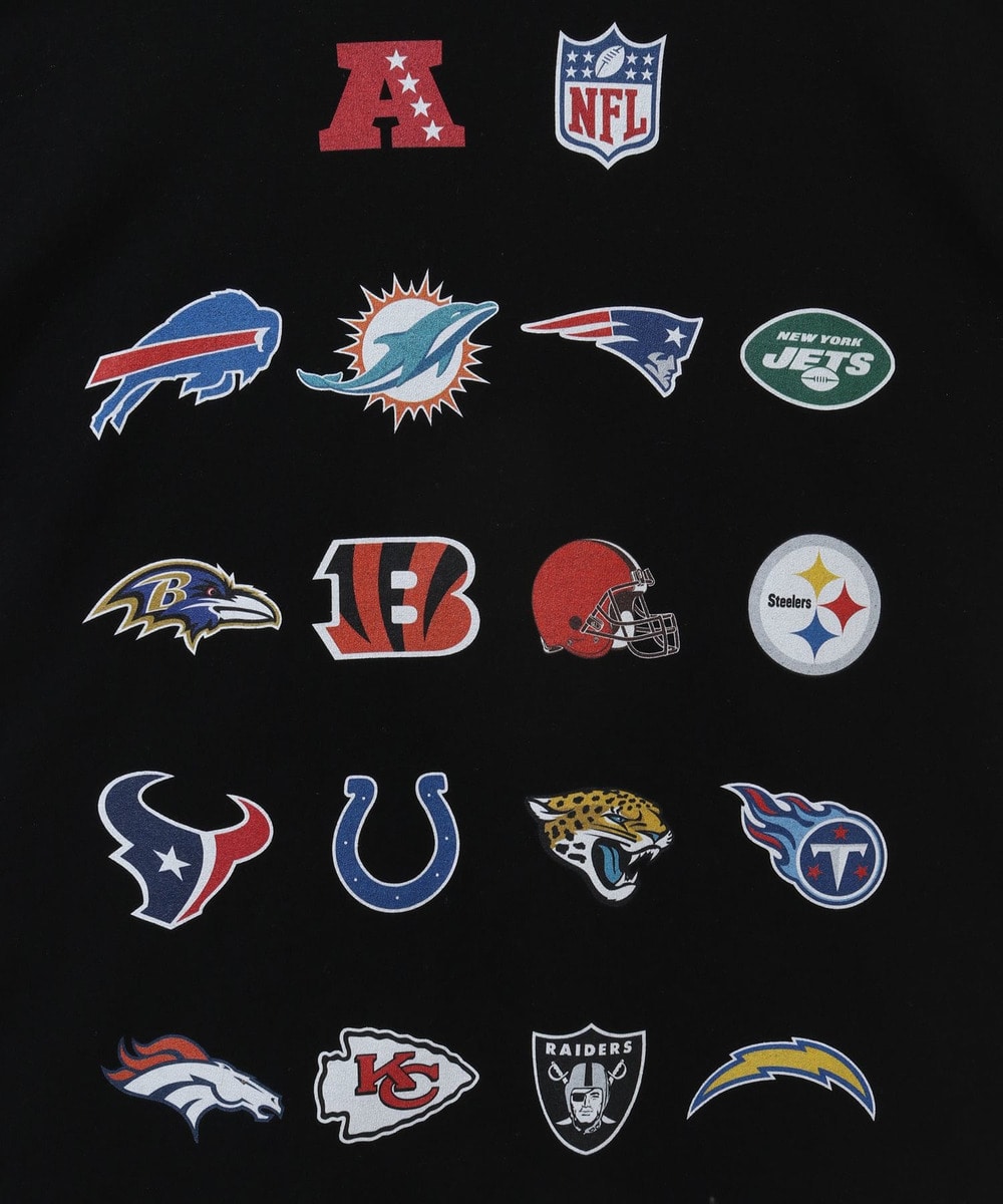 NFL プリントTシャツ　AFC(AMERICAN FOOTBALL CONFERENCE) 詳細画像 BLACK 6