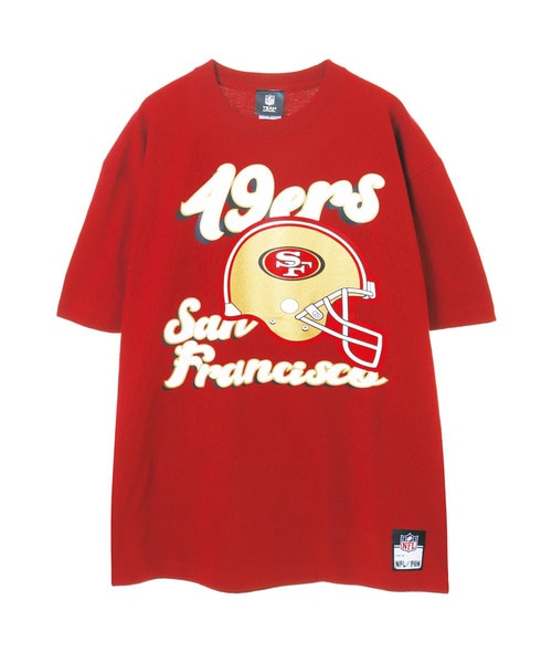 NFL プリントTシャツ　ヘルメットデザイン（SF 49ers/フォーティナイナーズ） RED(レッド)　