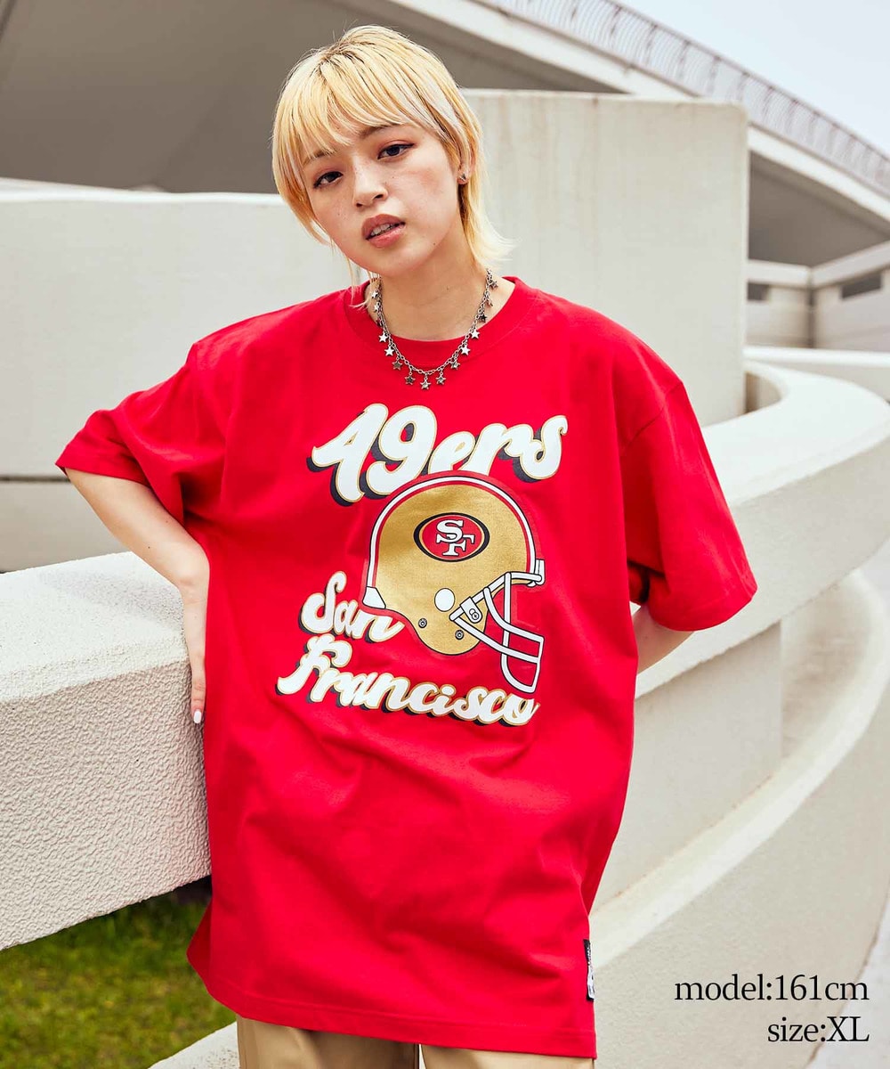 NFL プリントTシャツ　ヘルメットデザイン（SF 49ers/フォーティナイナーズ） RED(レッド)　 詳細画像 RED 3