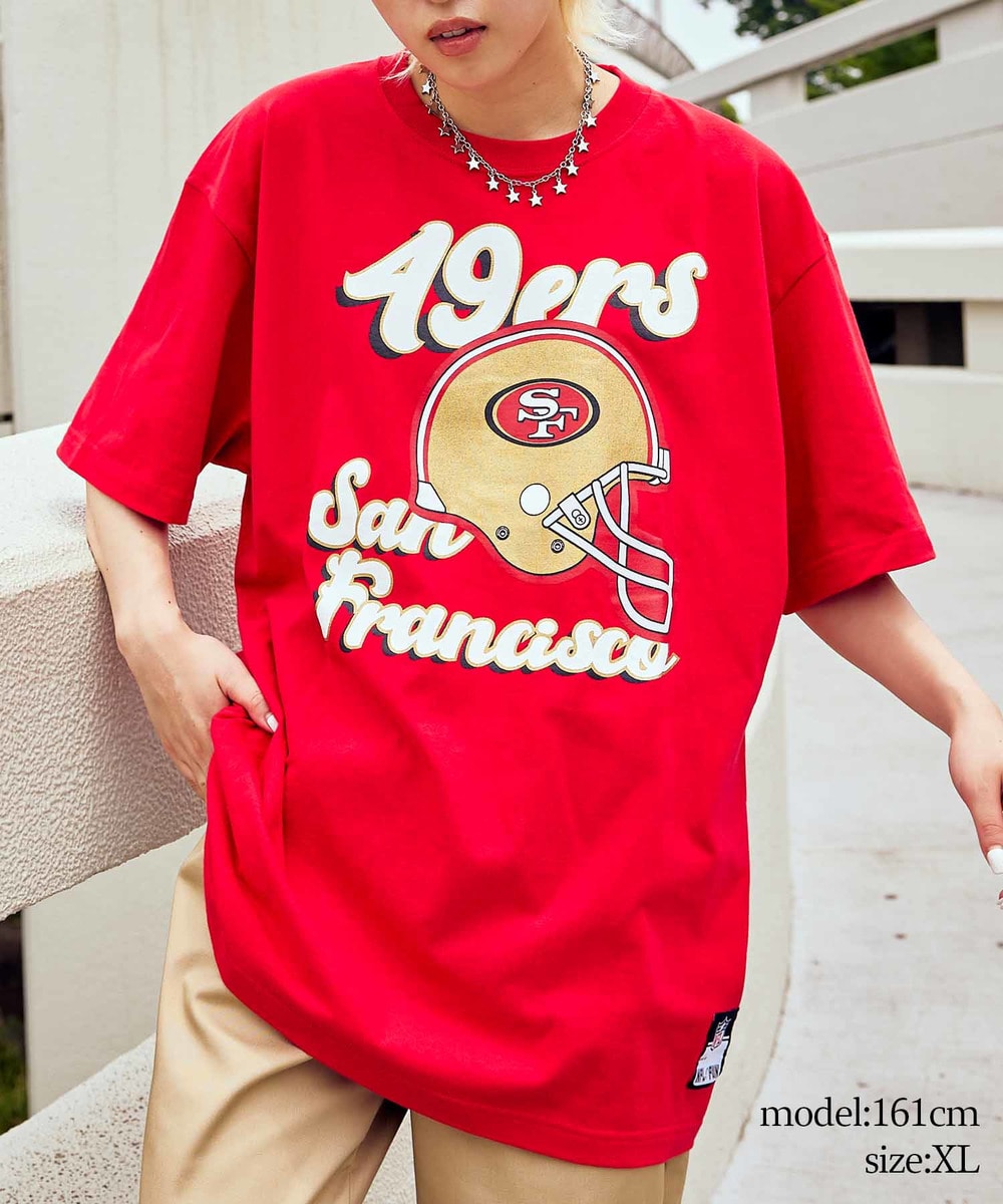 NFL プリントTシャツ　ヘルメットデザイン（SF 49ers/フォーティナイナーズ） RED(レッド)　 詳細画像 RED 4