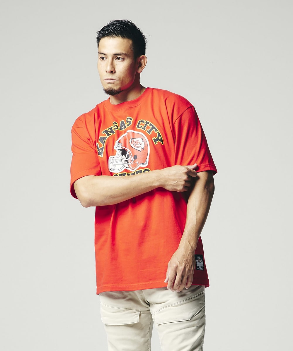 NFL プリントTシャツ　ヘルメットデザイン（KC CHIEFS/チーフス） RED(レッド) 詳細画像 RED 8