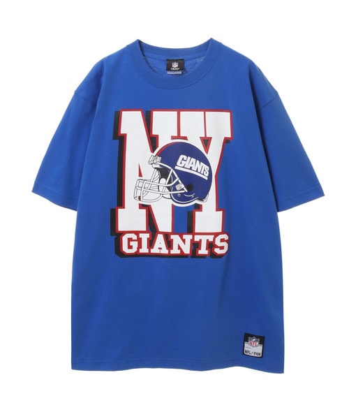 NFL プリントTシャツ　ヘルメットデザイン（NYG GIANTS/ジャイアンツ） BLUE(ブルー)