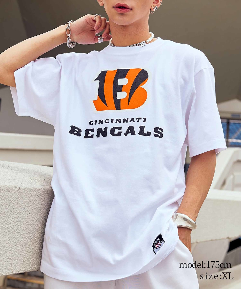 NUTMEG NFL Cincinnati Bengals シンシナシティ ベンガルズ プリントスウェットシャツ トレーナー USA製 メンズM /eaa287952
