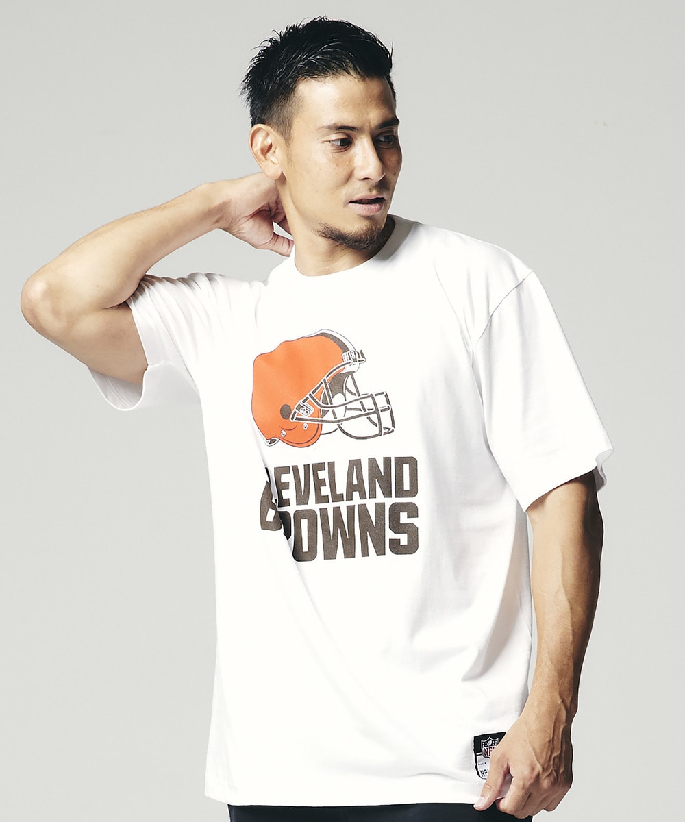 NFL プリントTシャツ（CLE BROWNS/ブラウンズ）WHITE(ホワイト) WHITE