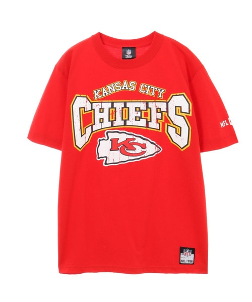 NFL クラックプリントTシャツ（KC CHIEFS/チーフス） RED(レッド)