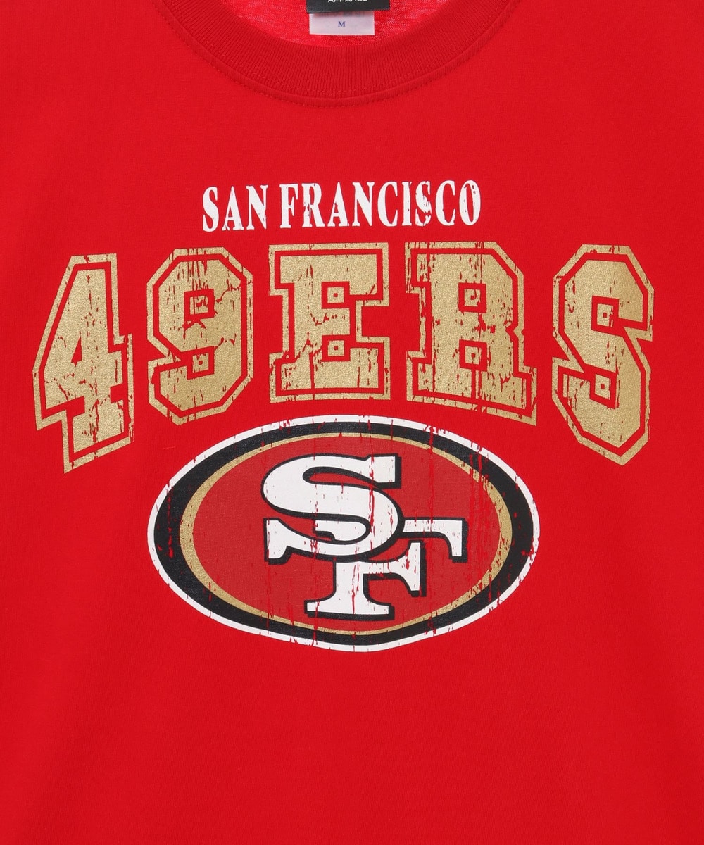 NFL クラックプリントTシャツ （SF 49ers/フォーティナイナーズ） RED 
