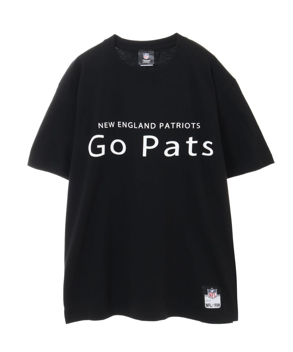 NFL プリントTシャツ スローガン（NE PATRIOTS/ペイトリオッツ） 【GO PATS】 詳細画像 BLACK 1