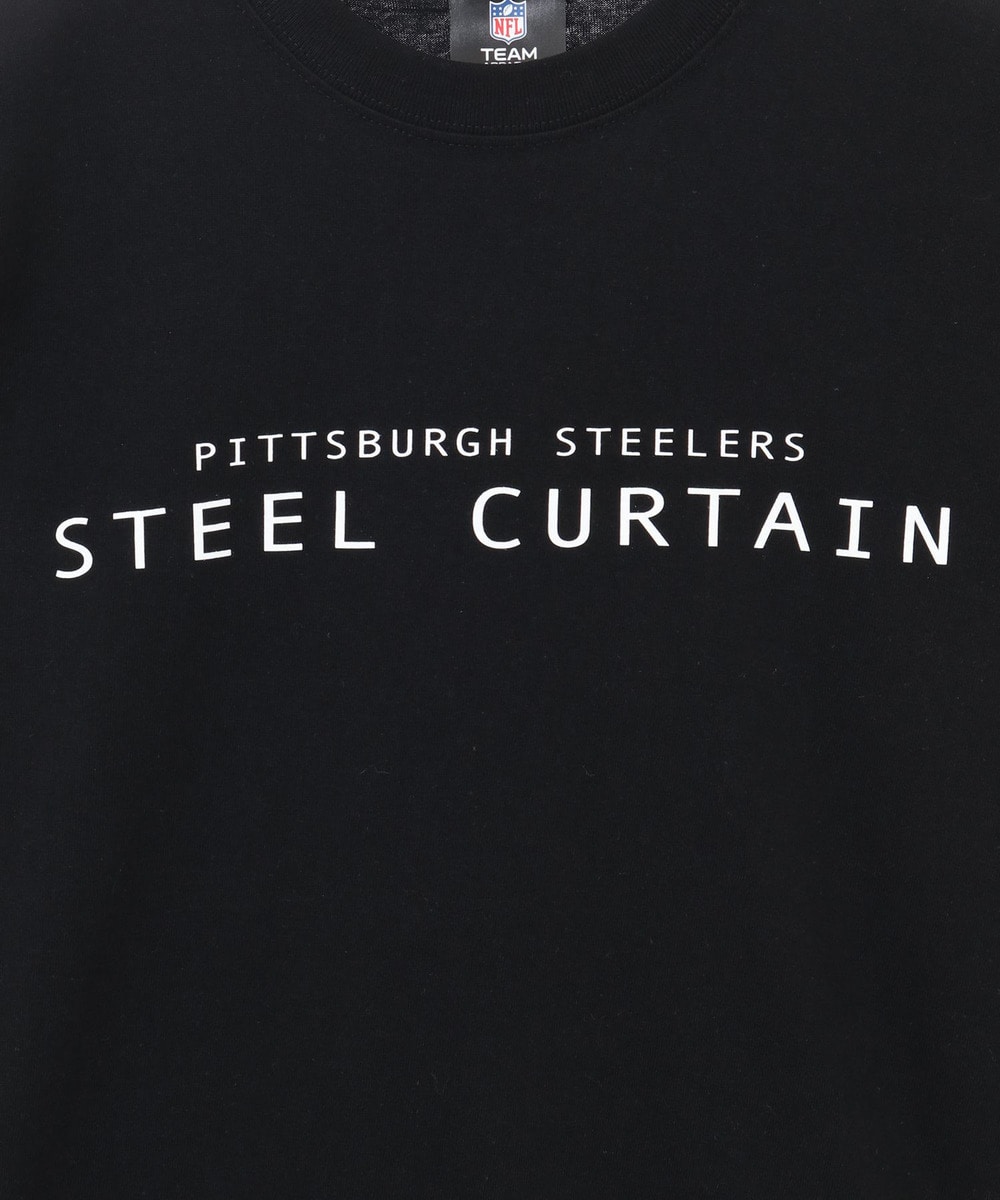 NFL プリントTシャツ スローガン（PIT STEELERS/スティーラーズ） 【STEEL CURTAIN】 詳細画像 BLACK 6