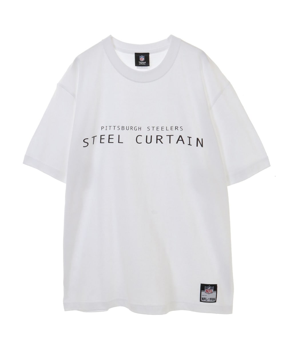 NFL プリントTシャツ スローガン（PIT STEELERS/スティーラーズ） 【STEEL CURTAIN】 詳細画像 WHITE 1