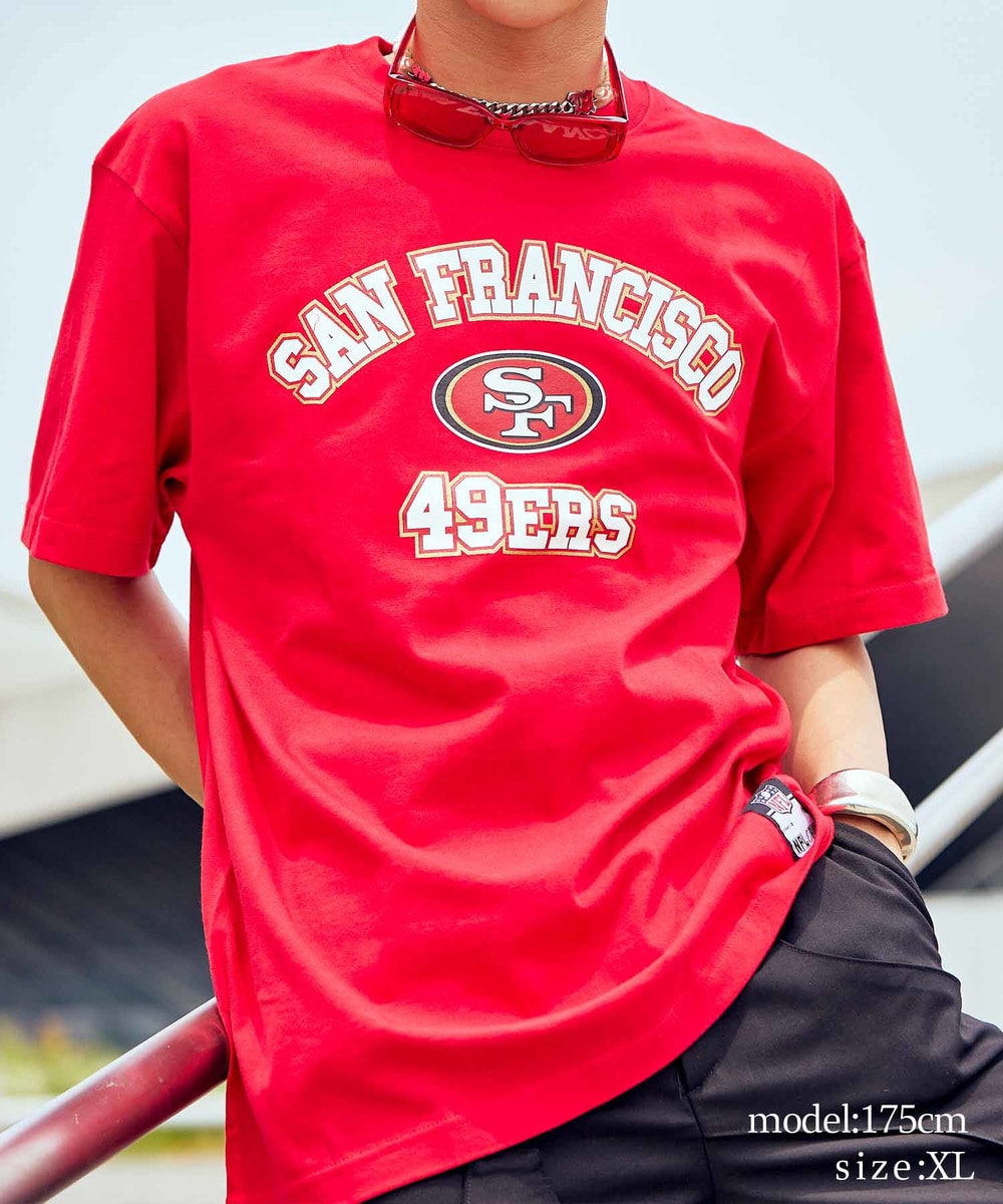 NFL プリントTシャツ アーチデザイン（SF 49ers/フォーティナイナーズ） RED(レッド) 詳細画像