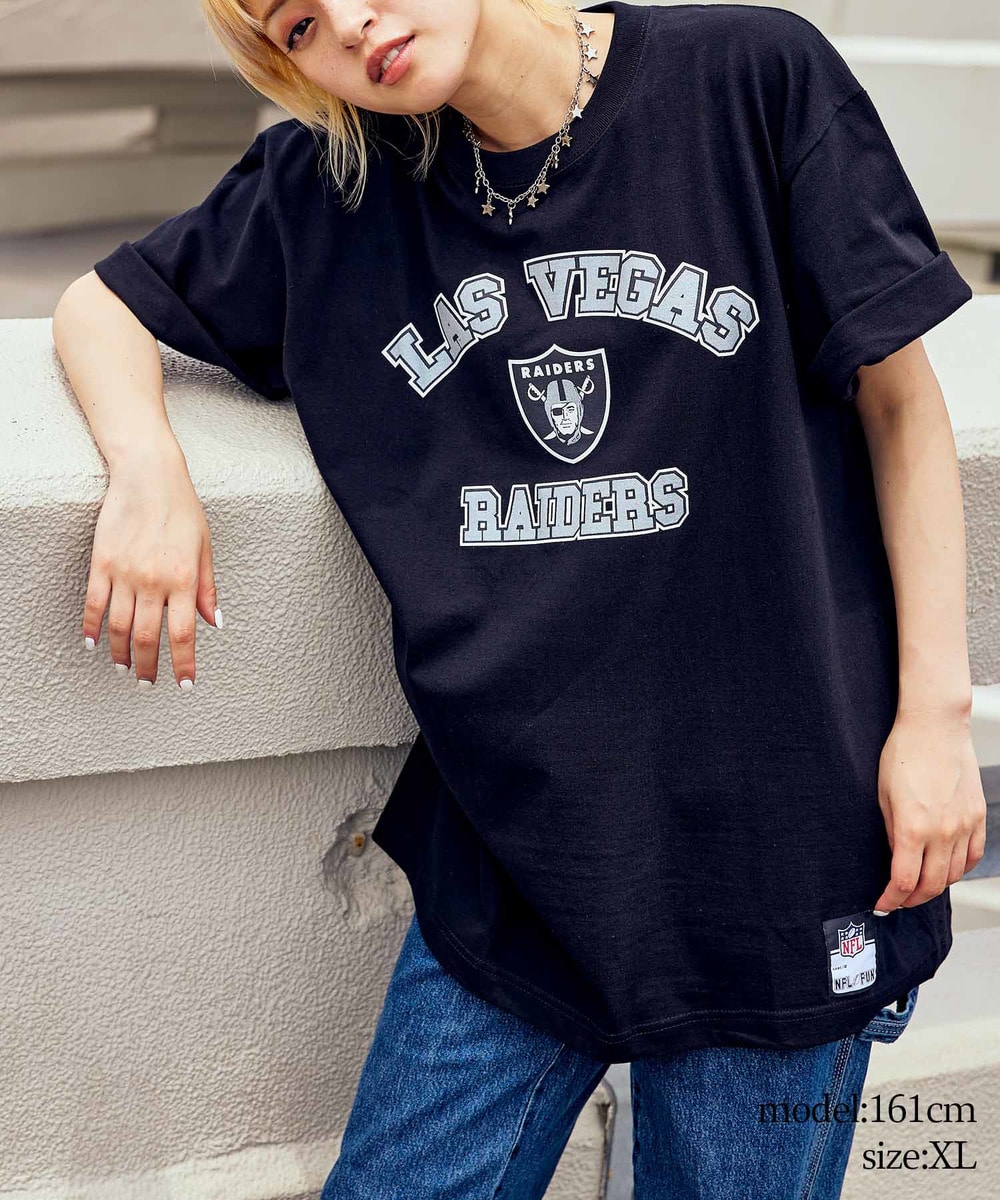 NFL プリントTシャツ アーチデザイン（LV RAIDERS/レイダース） BLACK ...