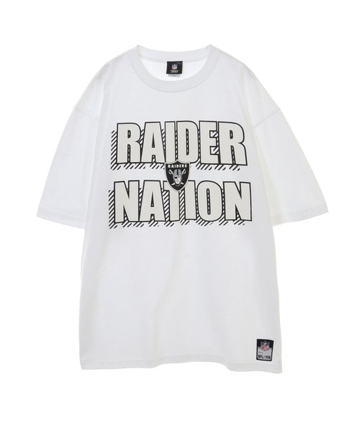 NFL プリントTシャツ スローガン２（LV RAIDERS/レイダース） WHITE(ホワイト)