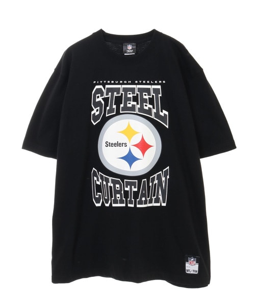 NFL プリントTシャツ スローガン２（PIT STEELERS/スティーラーズ） BLACK(ブラック)