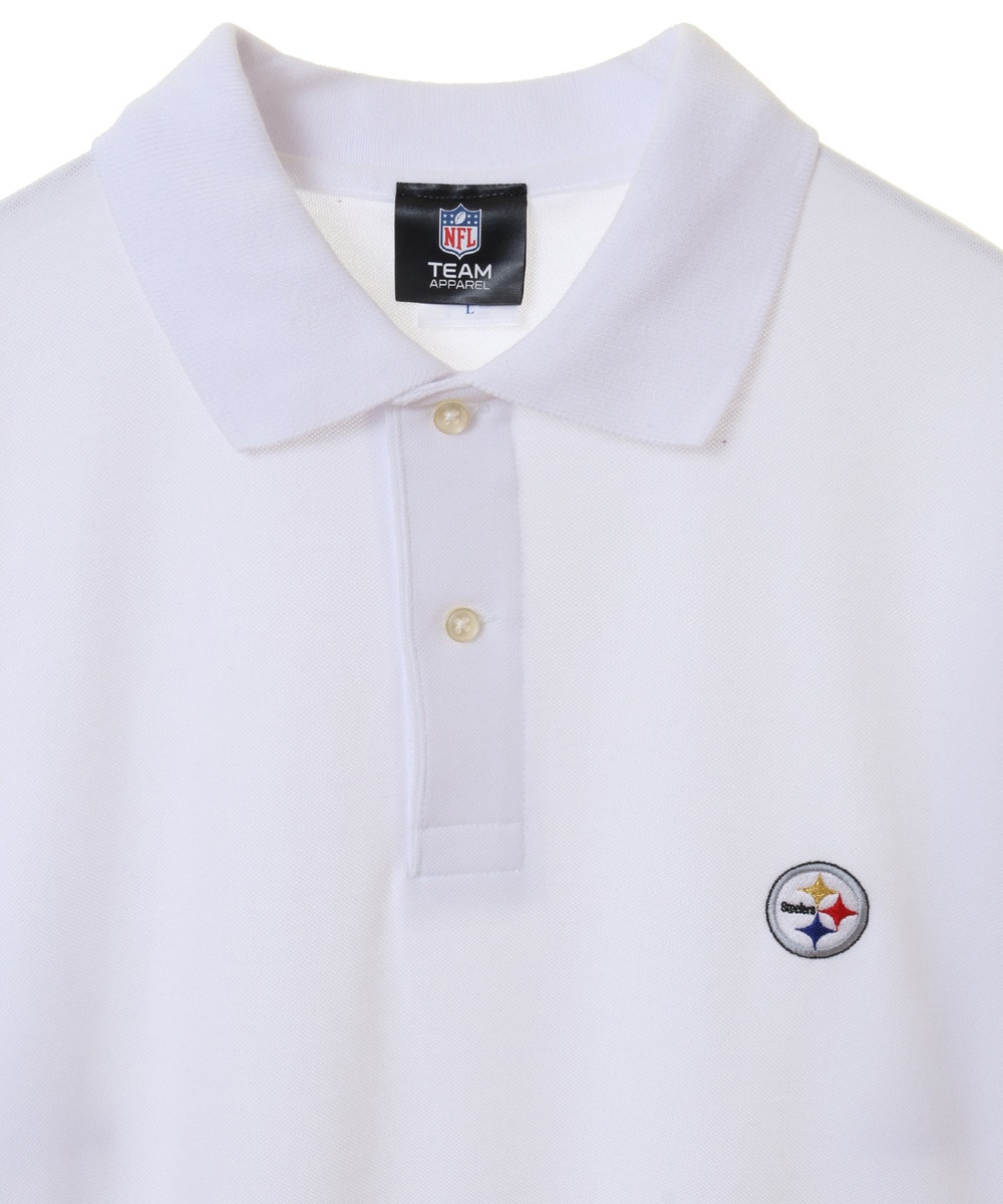 NFL 半袖鹿の子　ワンポイントロゴポロシャツ（PIT STEELERS/スティーラーズ） 詳細画像 WHITE 3
