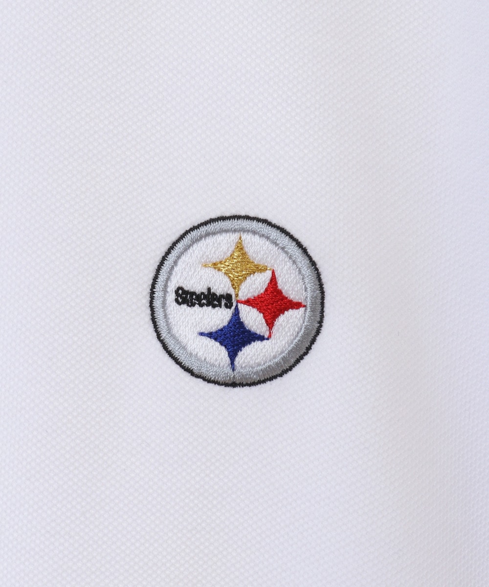 NFL 半袖鹿の子　ワンポイントロゴポロシャツ（PIT STEELERS/スティーラーズ） 詳細画像 WHITE 4