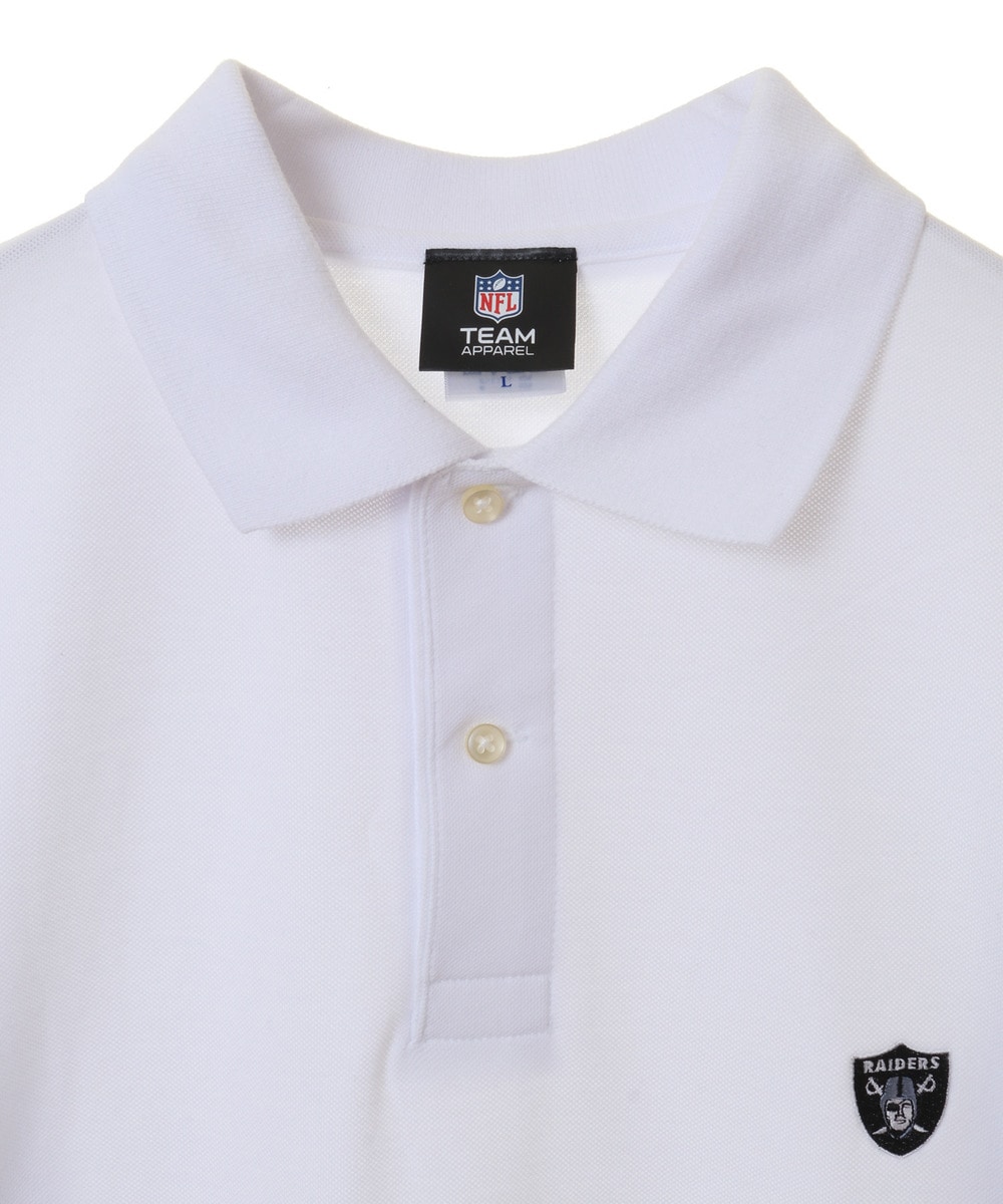 NFL 半袖鹿の子　ワンポイントロゴポロシャツ（LV RAIDERS/レイダース） 詳細画像 WHITE 3