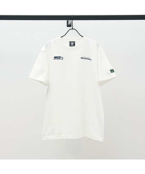 NFL 刺繍Tシャツ（SEA SEAHAWKS/シーホークス）WHITE.V（ホワイト）L