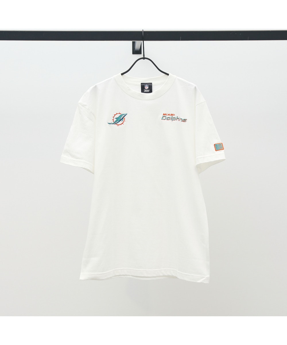 NFL 刺繍Tシャツ（MIA DOLPHINS /ドルフィンズ） 詳細画像 WHITE 1