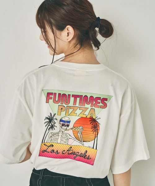 【Prime Pizza ×URBAMENT】FUN TIMES PIZZAグラフィックワイドTシャツ