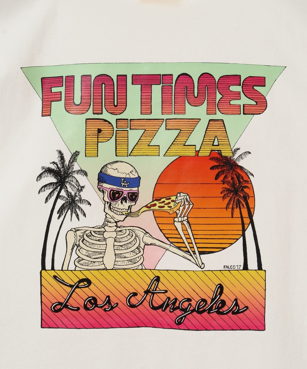 【Prime Pizza ×URBAMENT】FUN TIMES PIZZAグラフィックワイドTシャツ 詳細画像 オフ 10