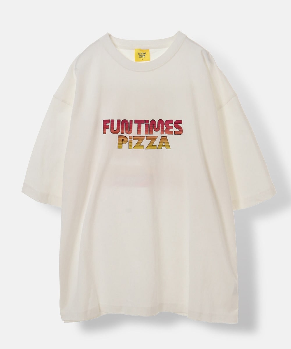 【Prime Pizza ×URBAMENT】FUN TIMES PIZZAグラフィックワイドTシャツ 詳細画像 オフ 4