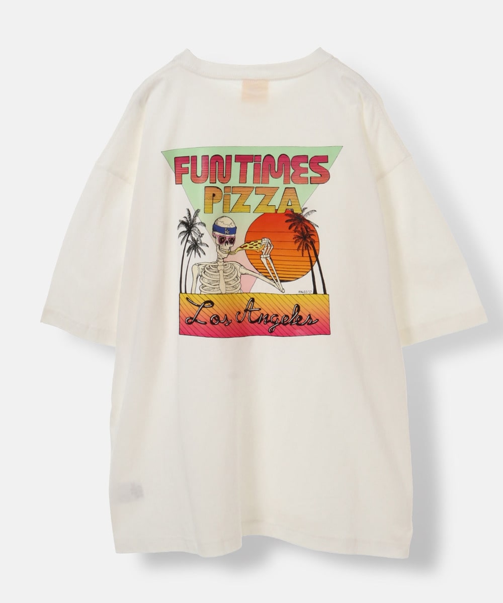 【Prime Pizza ×URBAMENT】FUN TIMES PIZZAグラフィックワイドTシャツ 詳細画像