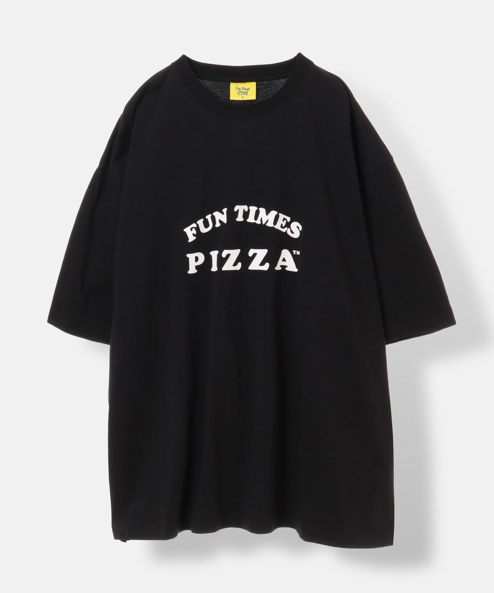 【Prime Pizza×URBAMENT】バックグラフィックワイドTシャツ 詳細画像 BLACK 3