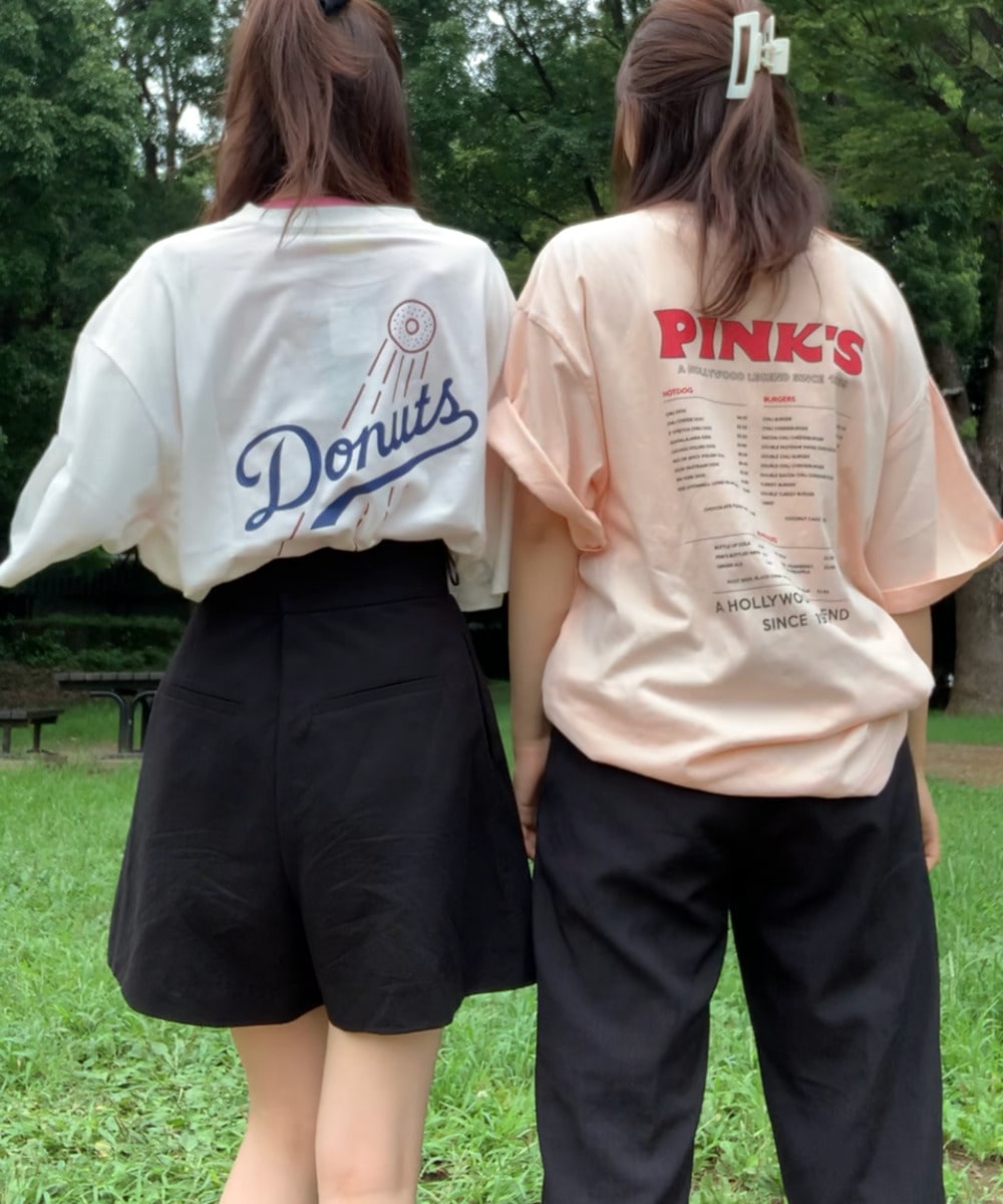 【PINK'S HOTDOG×URBAMENT】ワイドTシャツ 詳細画像 BLACK 3