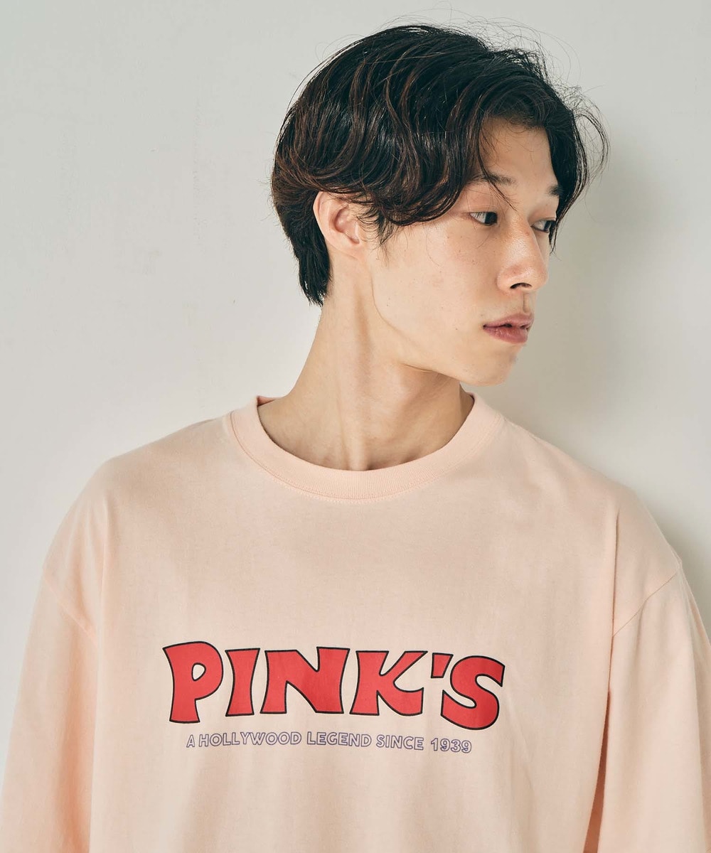 【PINK'S HOTDOG×URBAMENT】ワイドTシャツ 詳細画像 S.PINK 3
