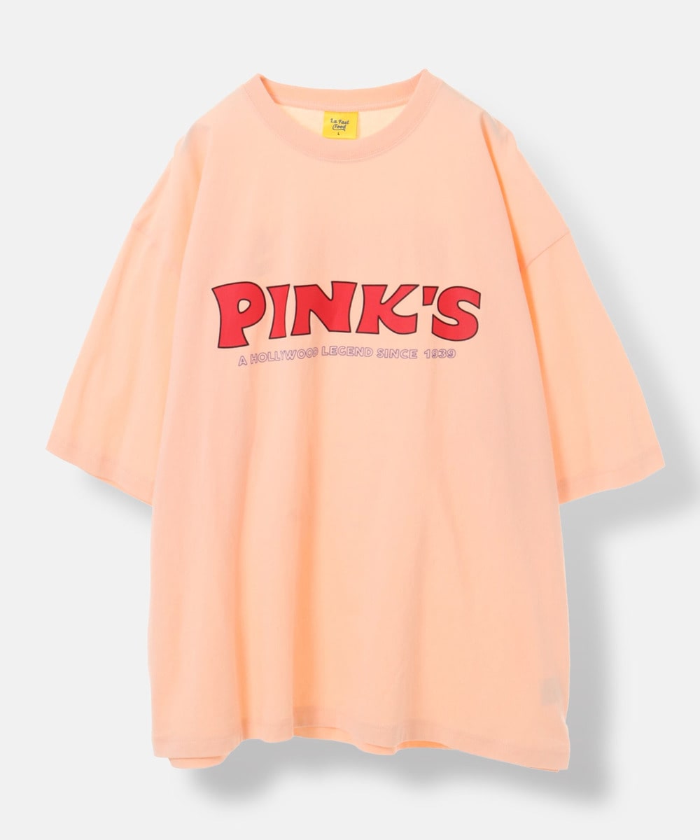 【PINK'S HOTDOG×URBAMENT】ワイドTシャツ 詳細画像 S.PINK 4