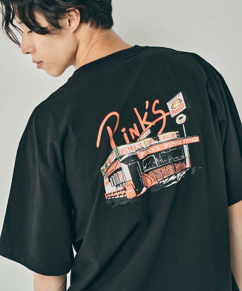 【 PINK'S HOTDOG×URBAMENT】ワイドTシャツ 詳細画像 BLACK 1