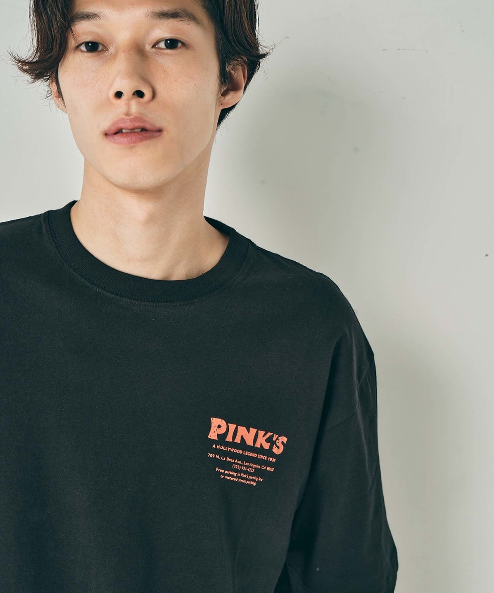 【 PINK'S HOTDOG×URBAMENT】ワイドTシャツ 詳細画像 BLACK 2
