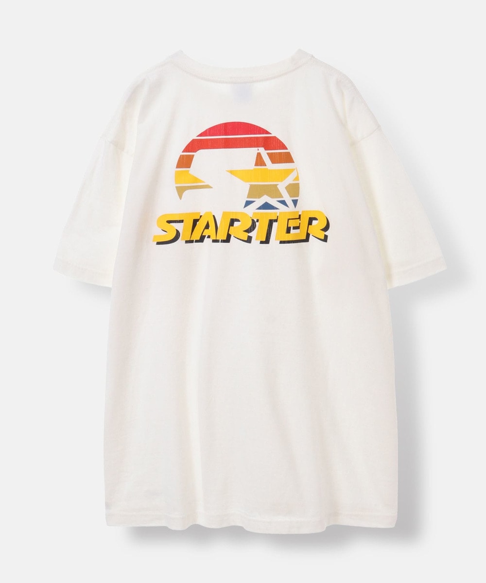 STARTER　フロスト加工ひび割れプリントTシャツ
